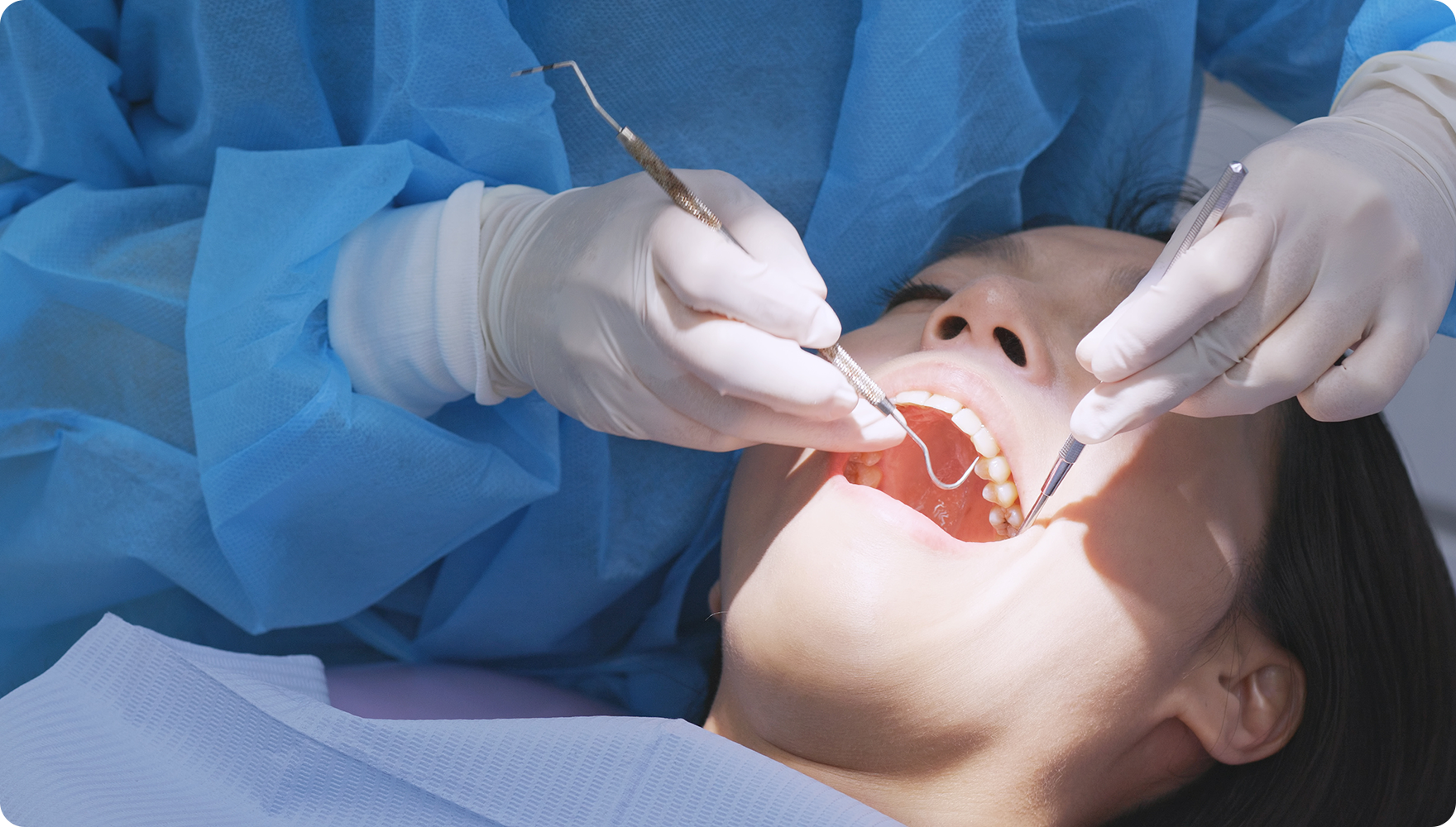 歯の治療の様子